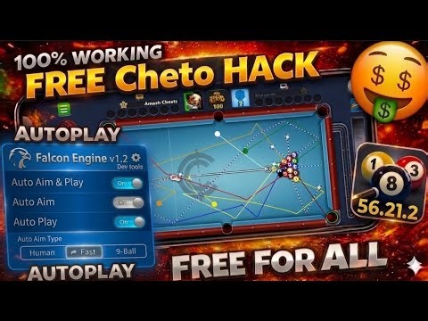 🔥Cheto Engine FREE Premium for Lifetime - 8 Ball Pool Falcon Engine Mod Menu 2026 🎱