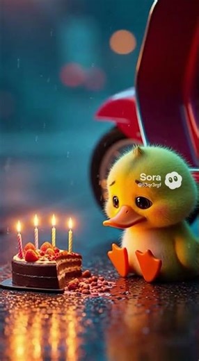Sad Duck’s Birthday in the Rain 🐥🎂💔