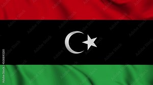 Libya flag waving looping footage Full 4K (3840 x 2160) Realistic Libya Flag Looping background. Looping Closeup Full 4K (3840 x 2160) footage. Libya country flags Full 4K. December 24