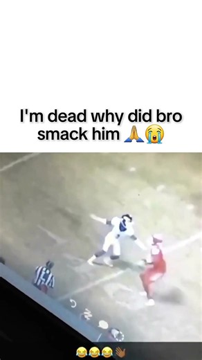 BRO SMACKED HIM HARD😂🤣 #americanfootball #gridiron #touchdown #nfl #nflhighlights #funny