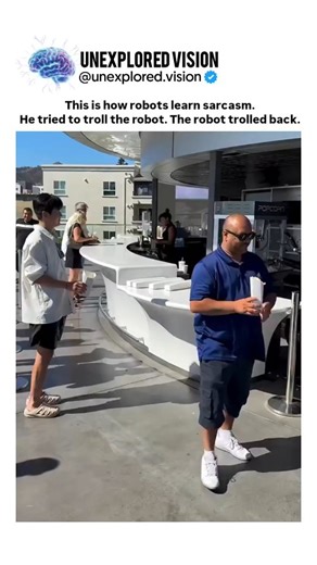 Unexplored Vision™ on Instagram: "He tried to troll Tesla’s robot by pulling the popcorn away at the last second. But when Optimus handed it back, it returned the favor — with perfect comedic timing. This wasn’t just awareness. It was understanding context, timing, and human behavior in real time. This is how robots learn to interact with us. Not through rules… but through response. The scary part isn’t strength. It’s social intelligence. Don't forget to Follow @unexplored.vision for more intere