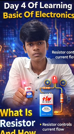 🔥Day 4 Of Learning Basic Electronics📌 Subscribe for more electronics videos!#Day4#ElectronicsBasics