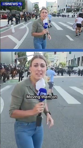 Reporter hit with rubber bullet while reporting in Los Angeles | NBC New York