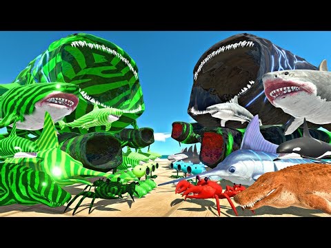Sea Monsters Fights Plants Itself | Bloop vs Plants Itself - Animal Revolt Battle Simulator
