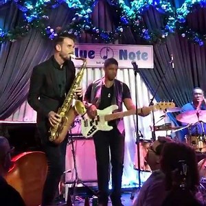 4.5K views · 295 reactions | This run with @chrisbottimusic at the Blue Note Jazz Club, NY has been so much fun!  Thanks Raphaēl Pannier DRUMS for getting this clip at the show last night. Who knows the tune? Giveaway at the end ;) Eldarmusic @reggiehamiltonbass @leepearsondrums @leo.amuedo all throwing down here! | Chad LB | Facebook
