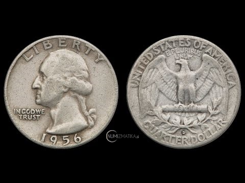 1956 Washington Quarter – 90% Silver | Historic George Washington Coin from Denver Mint
