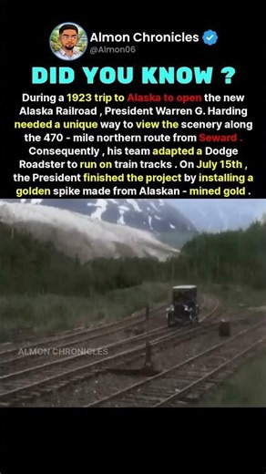 During a 1923 trip to Alaska to open the new Alaska Railroad, President Warren G...