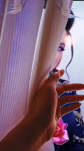 Beautiful Hand Interaction with Artificial Flowers