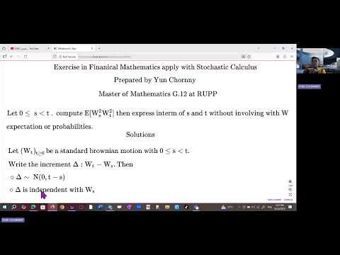 Prove first exercise of Financial Mathematics