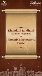 173 reactions · 6 comments | Hello Pune!! The wait is finally over! We are back in our favourite city with your favourite Rajasthani and Gujarati delights in our unlimited Thali! . Come, visit us as we reopen our doors to a truly Khandani Rajdhani experience at Phoenix Marketcity, Pune . Visit us today! . . #KhandaniRajdhani #RajdhaniThali #RajdhaniAtPhoenixMarketcityPune #newopen #pune #helloPune #visitus #reelsinstagram #reels | Rajdhani Thali | Facebook