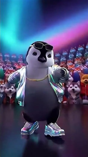 penguin hip hop dance video #shorts #penguin #animaldance