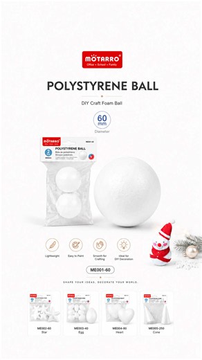 MOTARRO Foam Balls, Light & Smooth Surface, Easy to Paint, Ideal DIY Decoration Supplies#MOTARRO #stationery