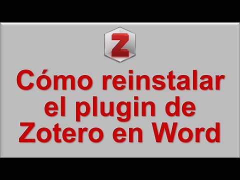 Cómo instalar el plugin de Zotero en Word
