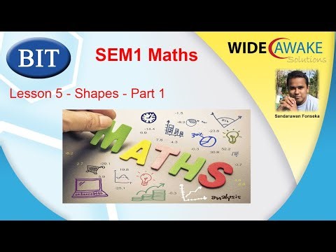 BIT SEM1 Maths - Lesson 5 - Shapes (Past Paper) - Part 1