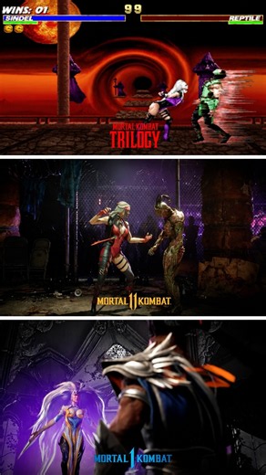 Sindel’s Scream Fatality Evolution 🔊 | Trilogy vs MK11 vs MK1 #mortalkombat #fatality #sindel