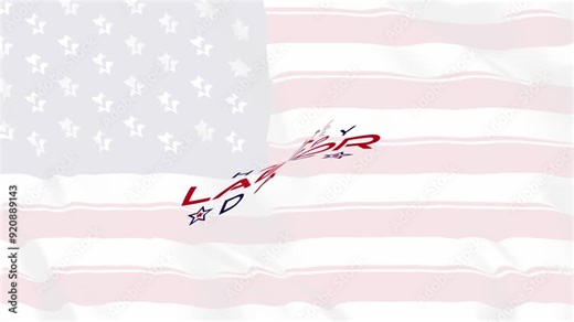 Celebrating Happy Labor Day Greeting Animation Videos 2024, Happy Labor Day Text Animation, Rotation Happy Labor Day Logo Animation, Happy Labor day Videos For United States of America
