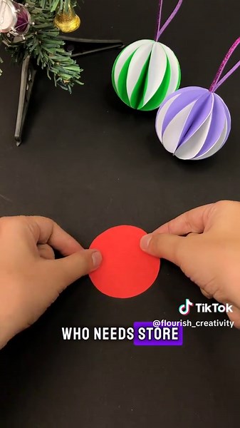 Make Handmade Paper Christmas Ball Ornaments