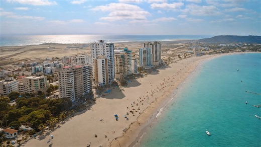 Salinas Beach and the beautiful coastline of Ecuador