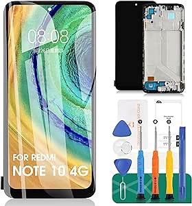 INCELL for Xiaomi Redmi Note 10 4G Screen Replacement for Redmi Note 10S LCD for Redmi Note 10 4G Display Digitizer Touch Sceen Assembly Repair Parts with Frame (Not Fingerprint)