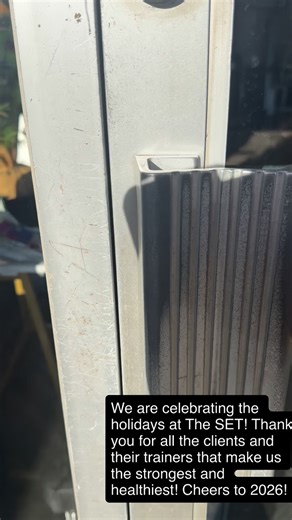 SET Fitness on Instagram: "Happy holidays from The SET team! Come on in and chose something off the tree. Thank you for all the sweat, smiles and high fives! What a year! Let's level up again in 2026! Thank you to Petite Sweet Events for making us look so cute 🥰 - Jamie & Heather"