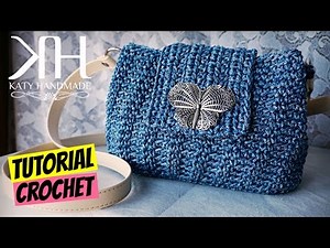 Tutorial pochette "Erica" uncinetto | Punto riso | How to make a crochet bag || Katy Handmade