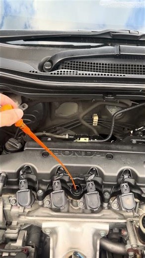 Is this normal ? #engineproblems #honda #hondacivic #blowbygas #dipstick #automobile #mechanic