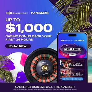 2.8K views | ️ Make today your lucky day— sign up now and if you’re down after 24 hours, we’ll give you up to $1,000 back in bonus. | Gun Lake Casino Resort | Facebook