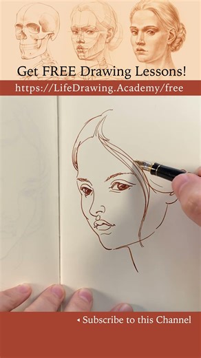 How to Sketch a Girl Portrait the Fast Way in a Sketchbook
