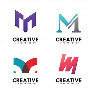 Letter M-Logo-Design-Vorlagenelemente