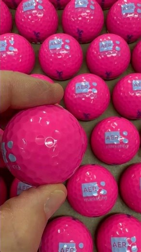 Pink Logo Printed Golf Balls #logogolfballs #printedgolfballs