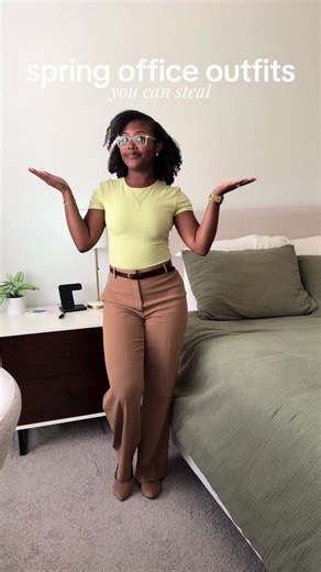 5 spring office outfits you can steal 🌷Simple, comfy, and recreatable! Elevated basics, light layers, and pops of color Save this for the next time you’re getting ready🤭 For the exact pieces dupes check out my ShopMy (in my bio)! #elevatedcasual #officestyle #petitefashion #springworkoutfits #outfitformulas WeHaveClothesAtHome
