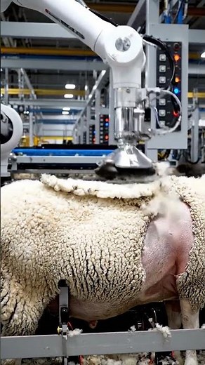 The Future of Farming: Fully Automated Sheep Shearing 🐑🤖 #farming #sheep #sheepshearing #agritech