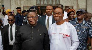 Moment Maada Bio And Samura Kamara Met Each Today (Photos)