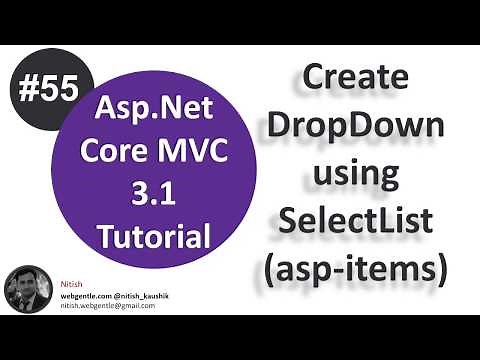 (#55) Dropdown in asp.net core using SelectList | Asp.Net Core tutorial
