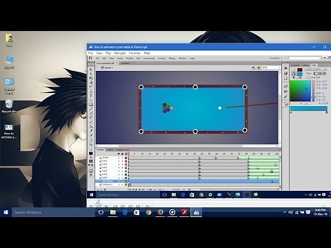 How to animate a pool table in Flash