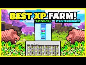 BEST XP FARM EVER!! (77 LEVELS/MINUTE!) In Minecraft Bedrock 1.21/26.0+
