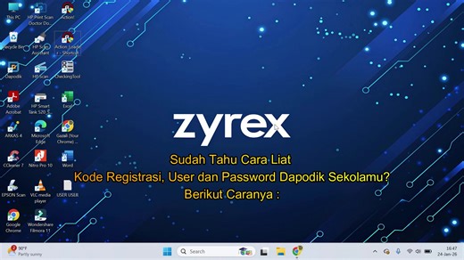 Sudah Tahu Cara Lihat Kode Registrasi, user dan password dapodikmu? ini caranya : 1. Buka Windows Explorer / Tekan pada Keyboar Win E 2. Kemudian Klik Data C, Kemudian Program Files (x86) / Program Files 3. Selanjutnya Buka Folder Dapodik Kemudian Pilih Buka Folder webserver 4. Kemudian Buka Folder Logs, Kemudian Buka File Notepad Acces 5. Selanjutnya Search / Tekan Ctrl F pada keyboard dan ketikan password 6. Nah ini Kode Registrasi, User dan Paswordx Dapodikmu Selamat Mencoba #dapodikofficial 