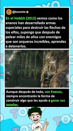En el Hobbit (2013) vemos como los enanos han desarrollado... #curiosidades