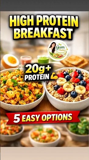 Top 5 High Protein Breakfast Ideas💪| Indian Diet | Quick & Healthy #highproteindiet #healthtips #yt