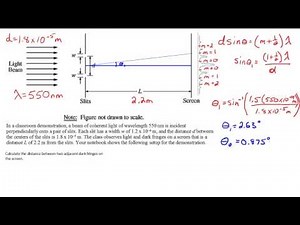 Young's Double Slit Sample Problem