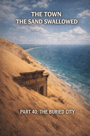 A city lost to the dunes. ⏳ Part 40: The Ghost Town of Singapore, Michigan. Why did this booming port disappear beneath the sand? #MichiganLegacy #Saugatuck #SingaporeMichigan #GhostTown #HiddenHistory Singapore Michigan ghost town, buried city Lake Michigan, Saugatuck history, Part 40 Michigan's Hidden World, lost lumber towns, Michigan dunes mystery