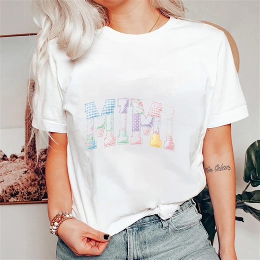 Personalized Mimi Faux Tee, Custom Women's Casual Wear - Etsy