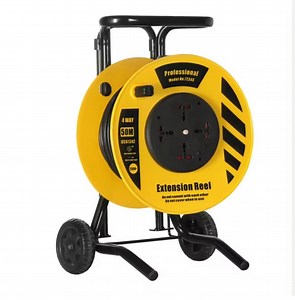 [Hot Item] Multi Socket Standard 50m Sizes Electric Retractable Cable Reel Universal Worldwide Extension Power Socket Reel for Industrial