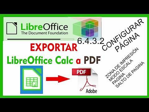 Export to PDF from LibreOffice Calc and configure pages to save as PDF, quickly and easily.