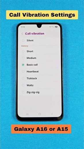Call Vibration Settings Samsung A16 5G