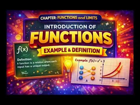 Function And Limits Chapter No 1 Lecture 1 Introduction of Function Examples & Define Function