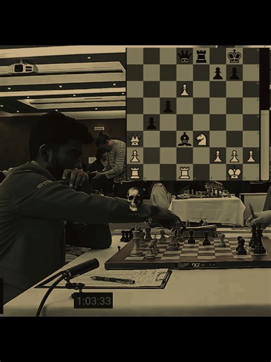 Gukesh sacrifices his queen 💀 #chessedit #gukesh #queensacrifice #vincentkeymer #nonchalant