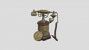 Classical metal telephone - 3D model by Now studio (@interessante)