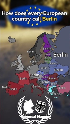 How does every European country call Berlin #europe #mapping #geography #berlin