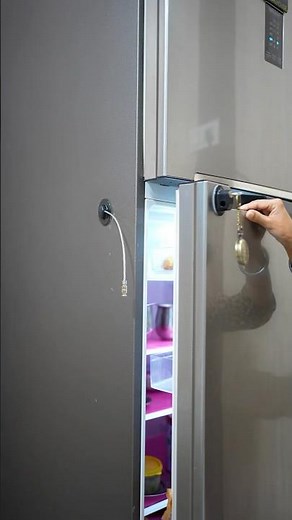 Refrigerator Locks Installation DIY💯 Fridge Lock For Kids #key #fridge #lock #safety #refrigerator